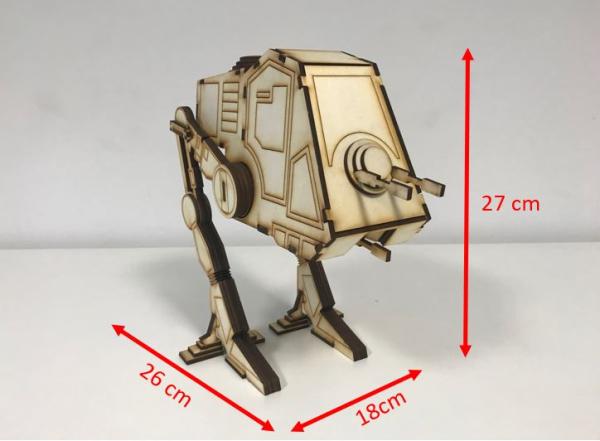 Star Wars - AT-AP Walker als 3D Laser Cut Modell - dimension